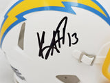 KEENAN ALLEN AUTOGRAPHED CHARGERS WHITE SPEED MINI HELMET BECKETT WITNESS 220515
