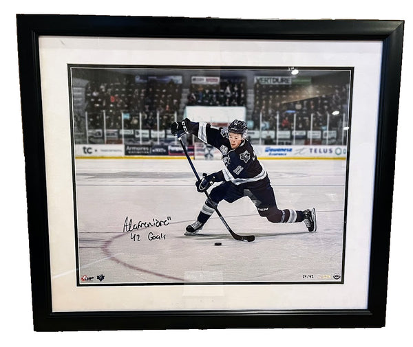 Alexis Lafreniere Autographed & Inscribed NY Rangers 16x20 Photo Framed UDA COA