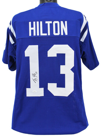 Colts TY Hilton Authentic Signed Blue Jersey Autographed JSA Witness