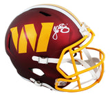 Commanders John Riggins Signed 2025 Alt F/S Speed Rep Helmet W/ Case BAS Witness