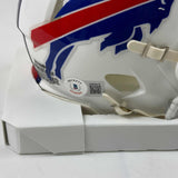 Autographed/Signed Jim Kelly Buffalo Bills Mini Football Helmet Beckett BAS COA