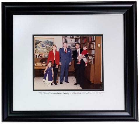 President Ronald Reagan Signed Framed 14x16 Photo Matte JSA LOA