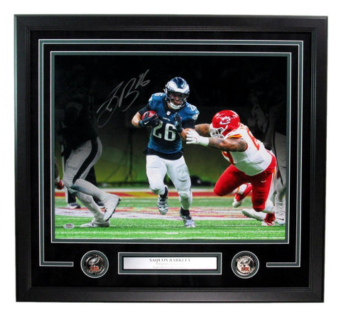 Saquon Barkley Signed/Auto 16x20 Photo Philadelphia Eagles Framed PSA 200015