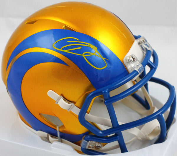 Odell Beckham Jr. Autographed Los Angeles Rams Flash Speed Mini Helmet-BAW Holo