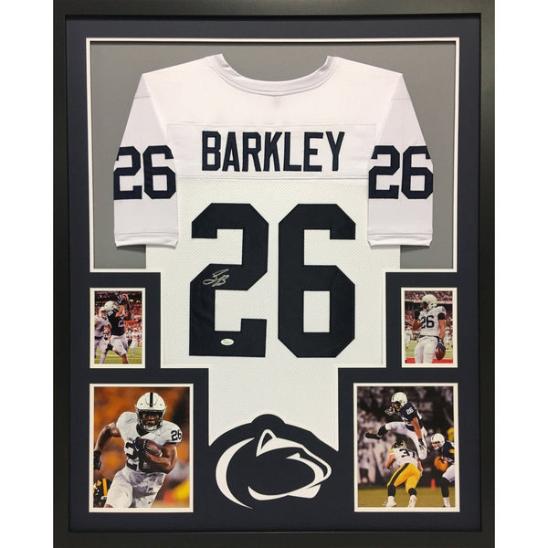 Saquon Barkley Autographed Signed Framed Penn State Jersey JSA