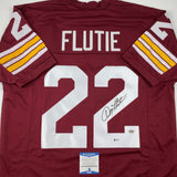Autographed/Signed Doug Flutie Boston College Maroon Jersey Beckett COA