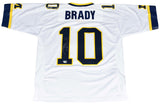 TOM BRADY SIGNED MICHIGAN WOLVERINES #10 WHITE MITCHELL & NESS JERSEY FANATICS