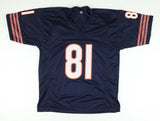 Rashied Davis Signed Chicago Jersey Ins. "Bear Down! & 06 NFL Champs!" (JSA COA)