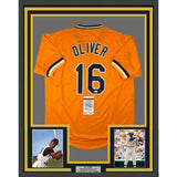 FRAMED Signed AL OLIVER 35x39 Pittsburgh Yellow Jersey JSA COA Auto