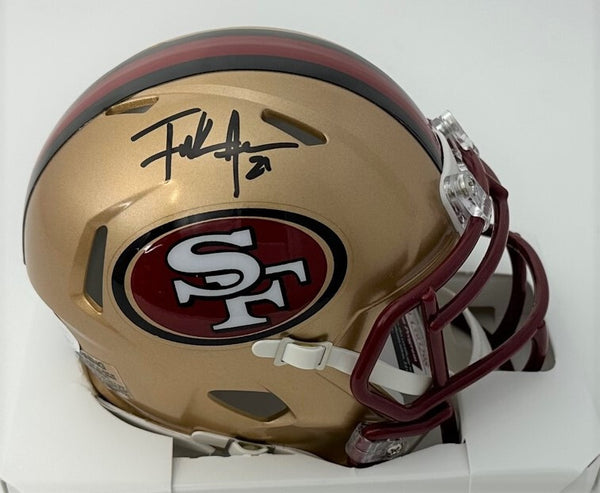 SF 49ers FRANK GORE Signed RiddelL Throwback Speed Mini Helmet AUTO - JSA