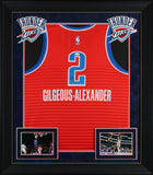 Shai Gilgeous-Alexander Signed Orange Nike Swingman Framed Jersey JSA #CG07641