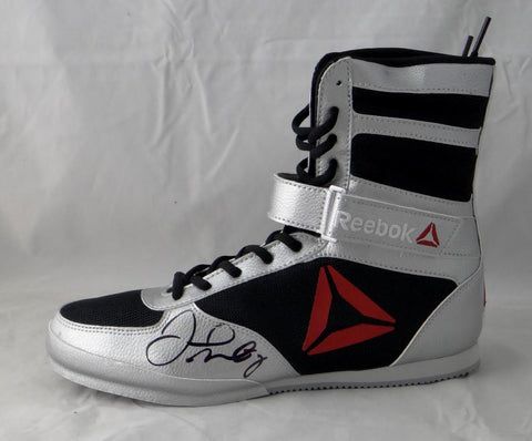 Floyd Mayweather Autographed Reebok Boxing Shoe Left Beckett BAS *Black*