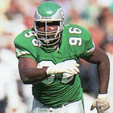 Clyde Simmons Signed Philadelphia Eagles Green Jersey (Beckett) Philly Def. Line