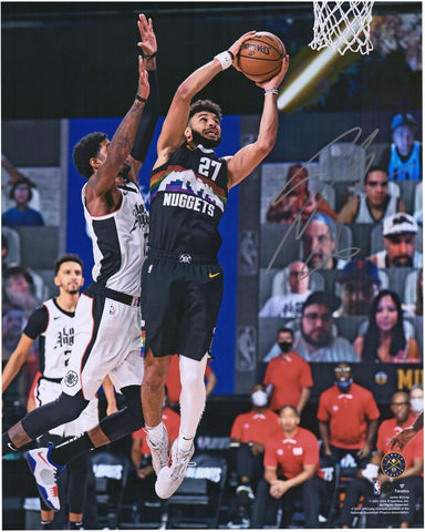 Jamal Murray Denver Nuggets Signed 16x20 Dunk vs Clippers Photo