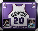 DAMON STOUDAMIRE (Raptors wh SKYLINE) Signed Autographed Framed Jersey Beckett