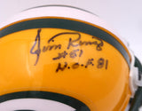 Jim Ringo Autographed Green Bay Packers Mini Helmet "HOF 81" Beckett QR #BP55398