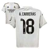 Alvaro Carreras Signed Real Madrid FC Home Soccer Jersey #18 with Beckett COA