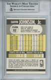 Magic Johnson Autographed 1990-91 Fleer #93 Trading Card Beckett Slab 37684