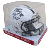Dani Dennis Sutton Signed/Inscribed Penn State Mini Football Helmet JSA 194521
