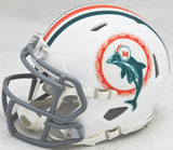 BOB GRIESE AUTOGRAPHED 1972 DOLPHINS THROWBACK WHITE SPEED MINI HELMET BECKETT