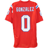 Christian Gonzalez Autographed Pro Style Size XL Red Jersey Beckett 50949