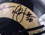 Faulk, Dickerson, Jackson Signed Rams F/S Speed Authentic Helmet- Beckett W Holo