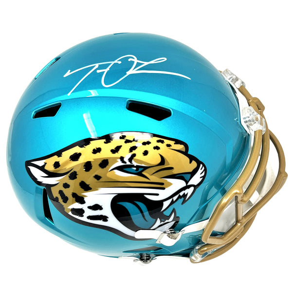 Trevor Lawrence Jacksonville Jaguars Signed Flash Replica Helmet Fanatics