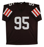 Myles Garrett Authentic Signed Brown Pro Style Jersey Autographed BAS Witnessed