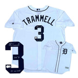 Alan Trammell Autographed Detroit Tigers Majestic Jersey - HOF + 84 WS MVP BAS