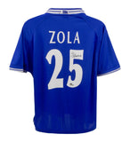 Gianfranco Zola Signed Chelsea F. C. Jersey (Beckett) Midfielder/Fwrd. 1996-2003