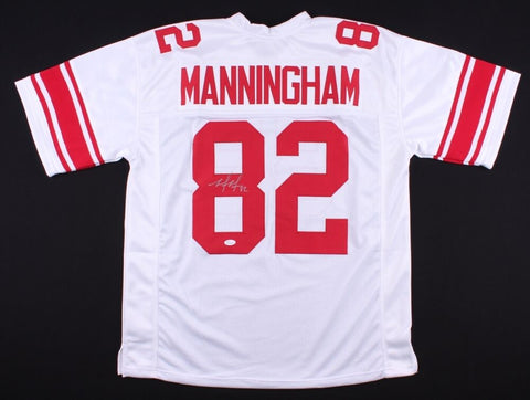 Mario Manningham Signed N.Y. Giants Jersey (JSA COA) U.of Michigan Wide Receiver