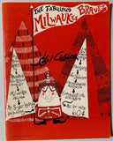 Henry HANK AARON Signed 1961 Fabulous Milwaukee Braves Year Program Magazine JSA