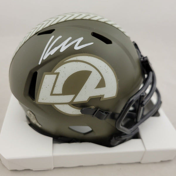 KYREN WILLIAMS SIGNED LA RAMS STS SPEED MINI HELMET BECKETT QR
