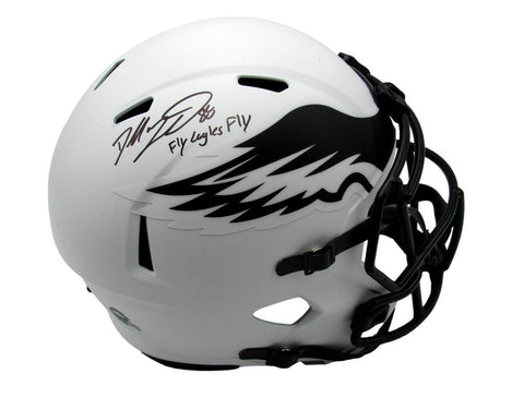 Dallas Goedert Signed/Inscr Full Size Lunar Replica Football Helmet Fanatics