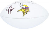 Justin Jefferson Minnesota Vikings Autographed Franklin White Panel Football