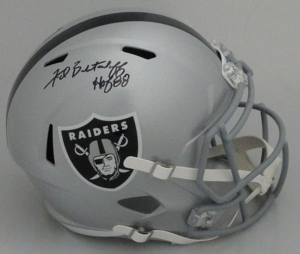 Raiders FRED BILETNIKOFF Signed Riddell Full Size Replica Helmet AUTO w/HOF BAS