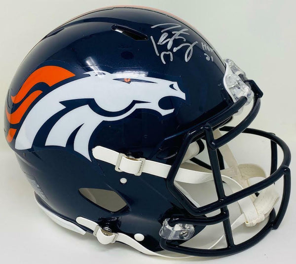 PEYTON MANNING Autographed "HOF 21" Denver Broncos Authentic Helmet FANATICS