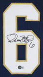 Notre Dame Jerome Bettis Authentic Signed Navy Blue Pro Style Jersey BAS Witness