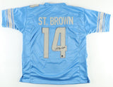 Amon Ra St Brown Signed Detroit Lions Jersey (Beckett) Pro Bowl Wide Receiver