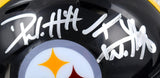 Derek Watt TJ Watt Autographed Steelers Speed Mini Helmet-Beckett W Holo *Silver
