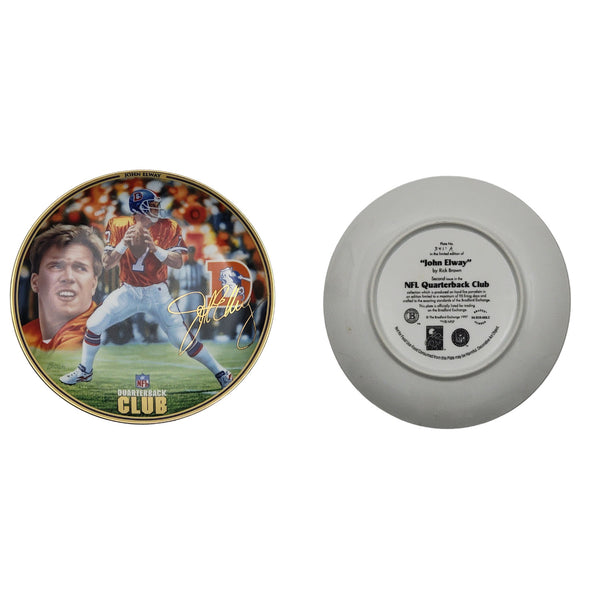 John Elway Denver Broncos NFL Quarterback Club Bradford Exchange Plate