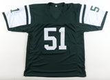 Jonathan Vilma Signed New York Jets Jersey (JSA) 3xPro Bowl Linebacker/ 2004 ROY