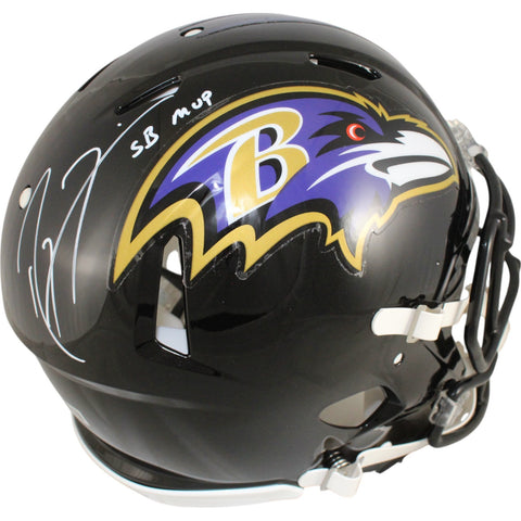 Ray Lewis Autographed Baltimore Ravens Authentic SB MVP Helmet Beckett 50896