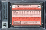 Mariners Ken Griffey Jr. Signed 1989 Topps Traded #41T RC Card Auto 10! BAS Slab