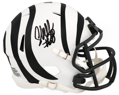 Corey Dillon Signed Bengals Alt White Riddell Speed Mini Helmet - (SCHWARTZ COA)