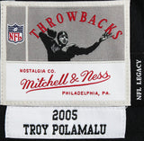 Steelers Troy Polamalu Authentic Signed Black Mitchell & Ness Jersey BAS Witness