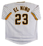 Fernando Tatis Jr. Signed White Pinstripe Pro Style Jersey BAS Witness #WR87464
