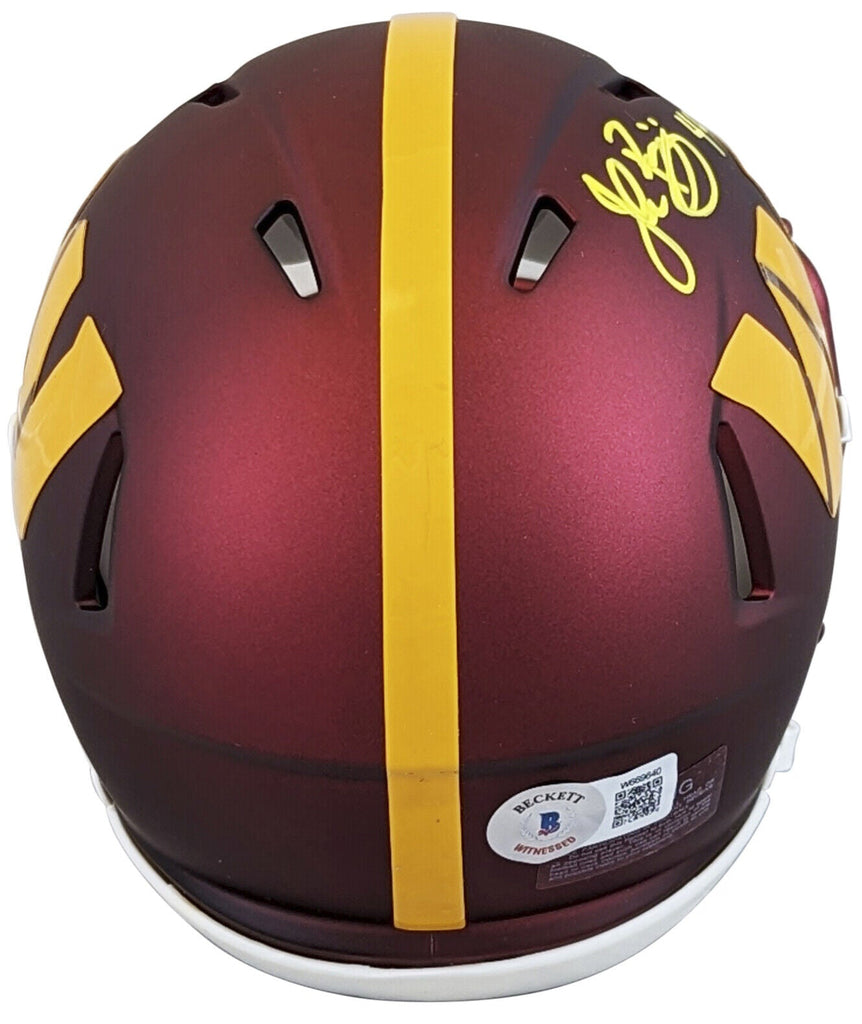 Tim Riggins Helment Commanders John Riggins Authentic Signed Speed Mini Helmet BAS Witness ...