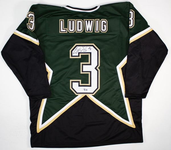 Craig Ludwig Signed Dallas Stars Jersey (Beckett) 2xStanley Cup Champion/Defense