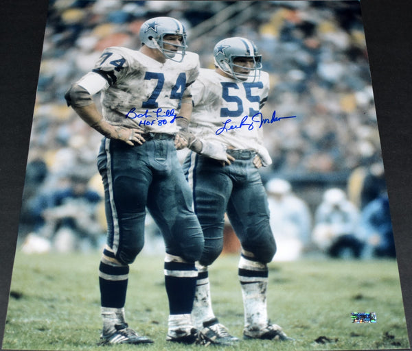 BOB LILLY & LEE ROY JORDAN AUTOGRAPHED DALLAS COWBOYS 16x20 PHOTO COA